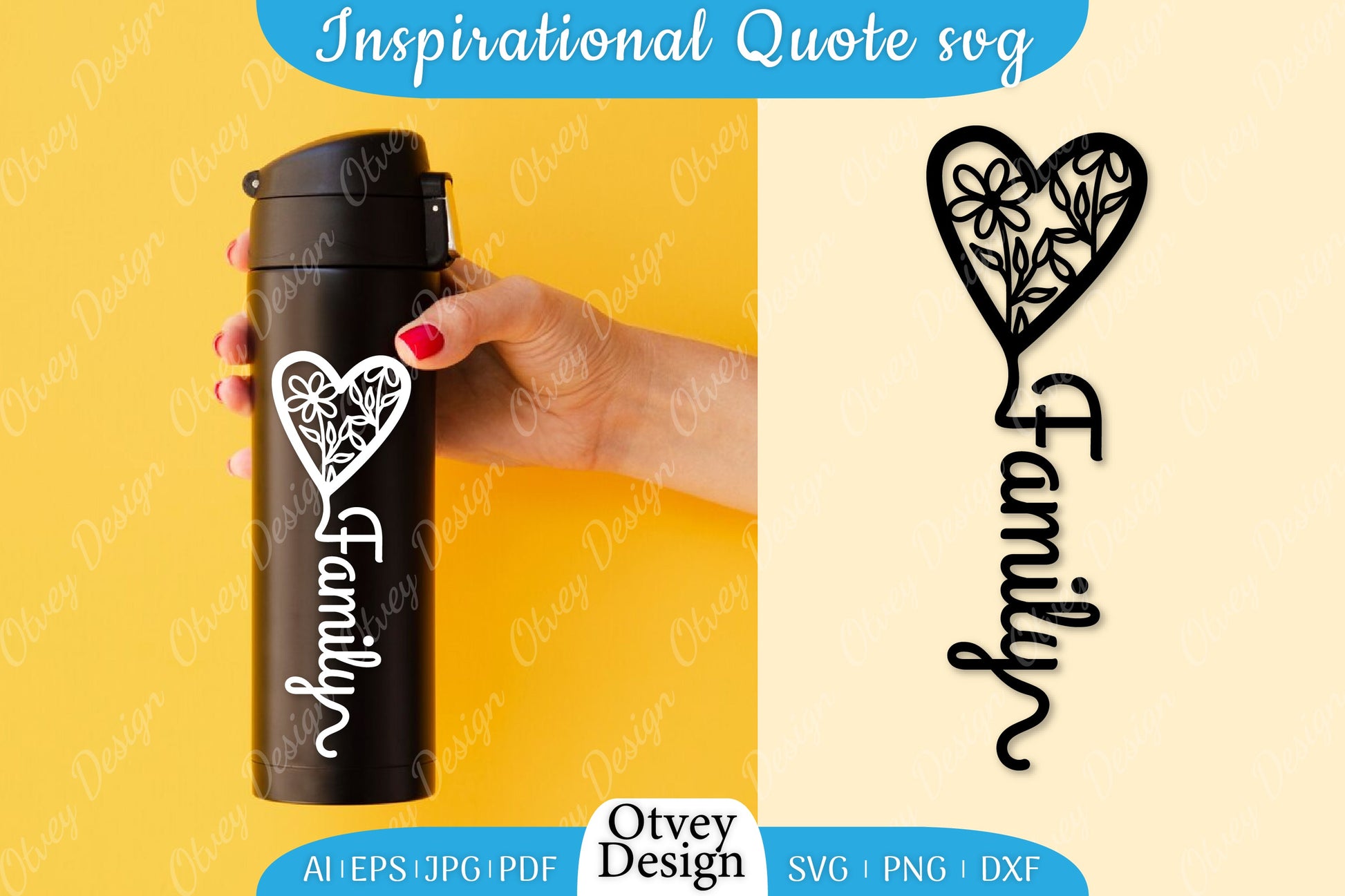 Inspirational Quote & Floral Hearts SVG Bundle 5 - CraftNest - Digital Crafting and Art