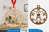 Christmas Gnome Ornament Lasercut SVG Bundle
