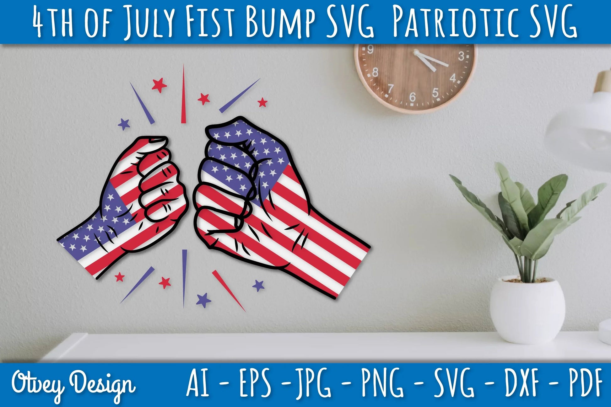 4th of July Patriotic Fist Bump SVG Bundle 2 - CraftNest - Digital Crafting and Art