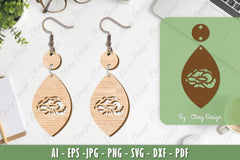 Flower Earrings Laser Cut SVG Bundle 85 - CraftNest - Digital Crafting and Art