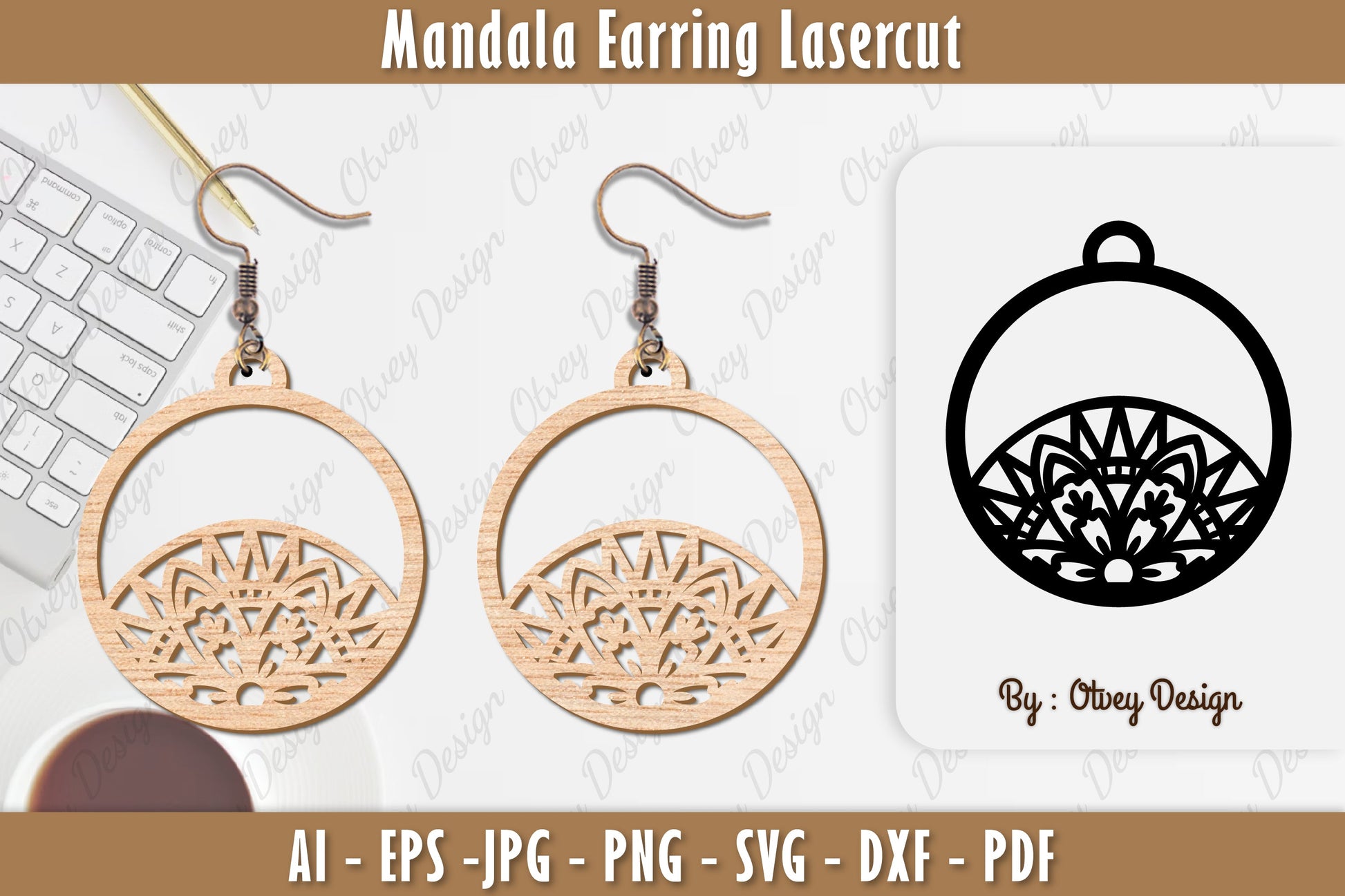 Earring Mandala SVG Bundle 15 - CraftNest - Digital Crafting and Art