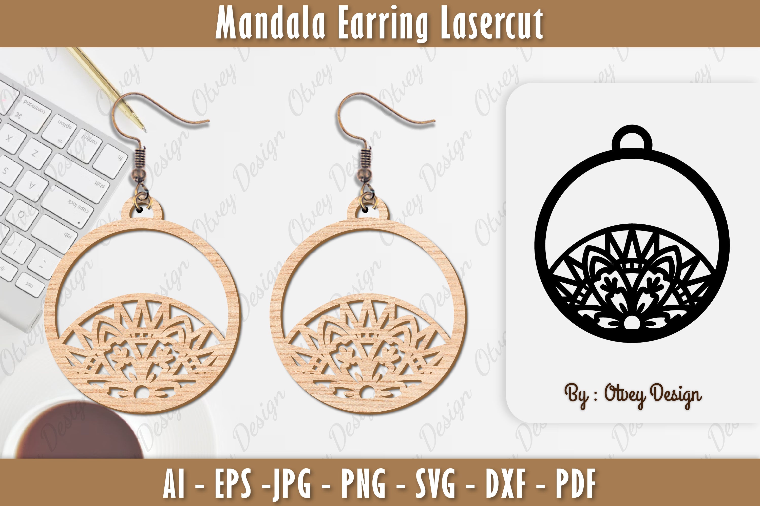 Earring Mandala SVG Bundle 15 - CraftNest - Digital Crafting and Art
