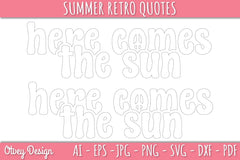 Summer Retro Quotes SVG Bundle - CraftNest - Digital Crafting and Art