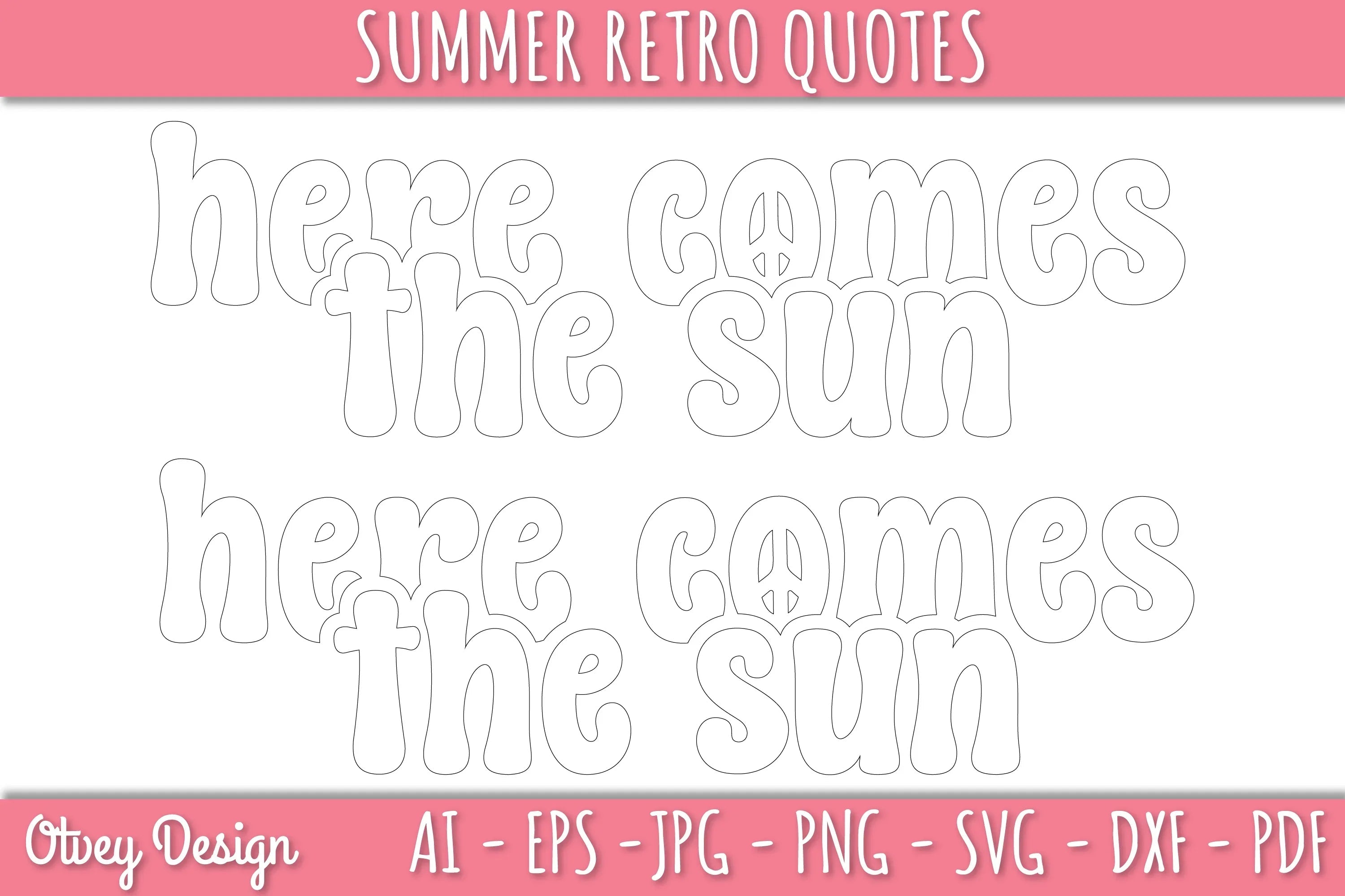 Summer Retro Quotes SVG Bundle - CraftNest - Digital Crafting and Art