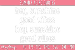 Summer Retro Quotes SVG Bundle - CraftNest - Digital Crafting and Art