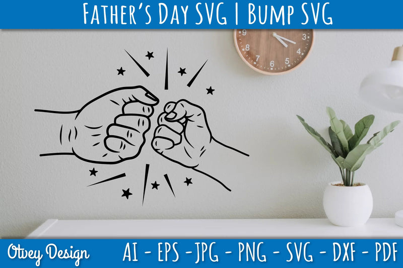 Father's Day Fist Bump SVG Bundle 7 - CraftNest - Digital Crafting and Art