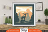 Christmas Deer 3D Shadowbox Layered SVG Bundle