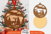 Christmas Deer Ornament Lasercut SVG Bundle