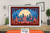 Christmas Santa Sleigh 3D Shadowbox SVG Bundle