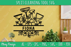 Split Monogram Cleaning Tool SVG Bundle 2 - CraftNest - Digital Crafting and Art
