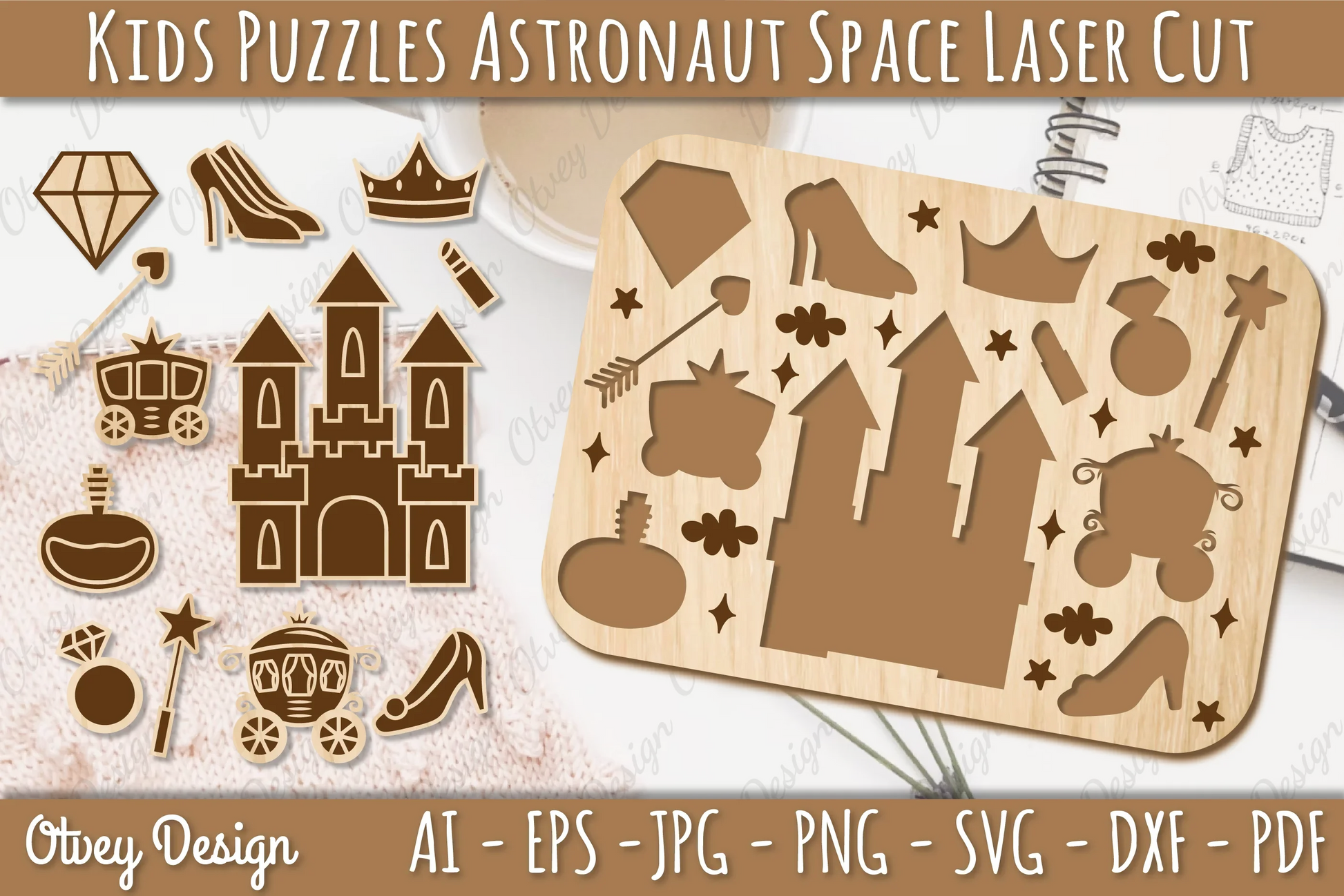 Kids Castle Educational Puzzles SVG Bundle - CraftNest - Digital Crafting and Art