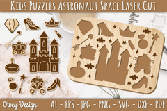 Kids Castle Educational Puzzles SVG Bundle - CraftNest - Digital Crafting and Art