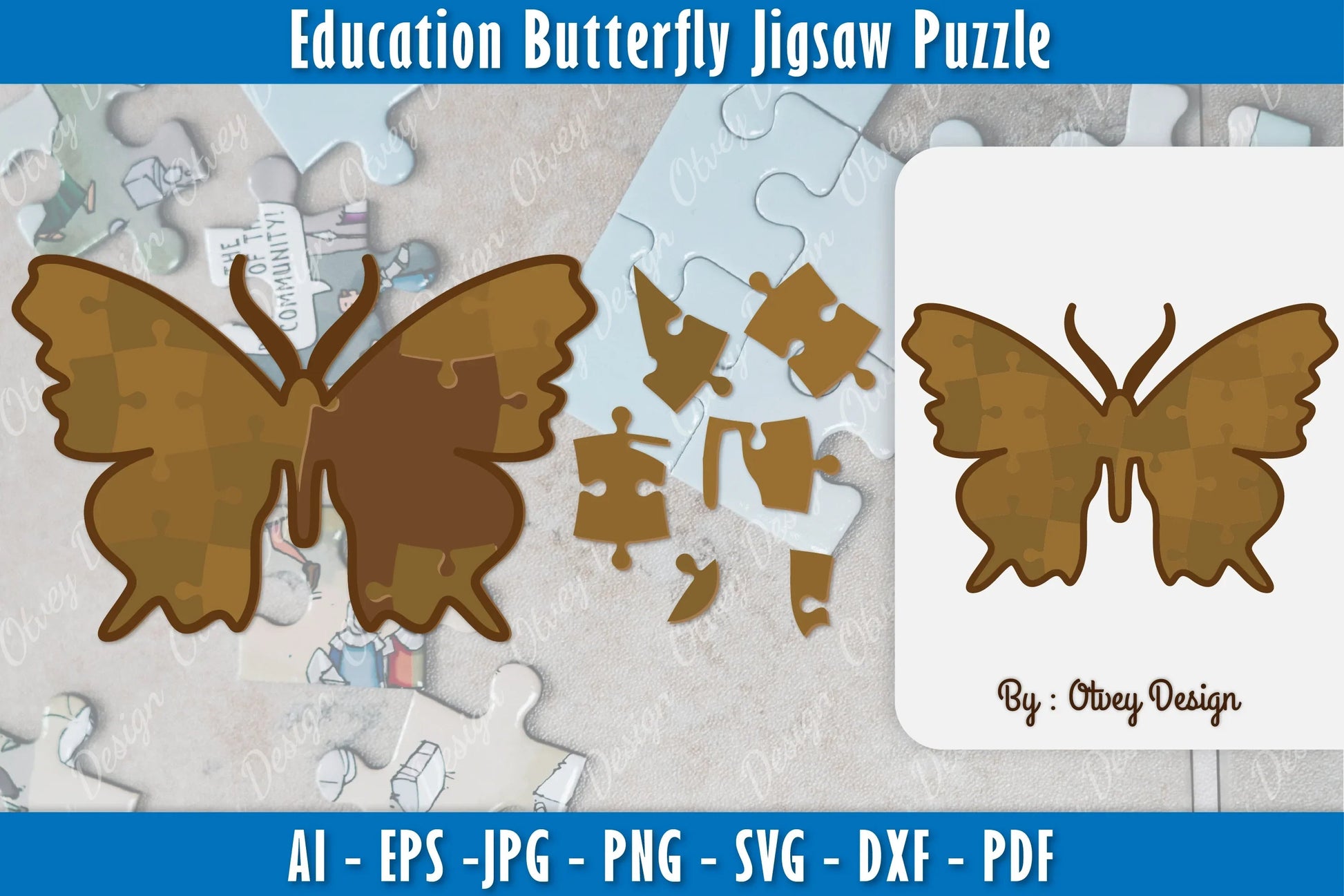 Butterfly Puzzle SVG Bundle - CraftNest - Digital Crafting and Art