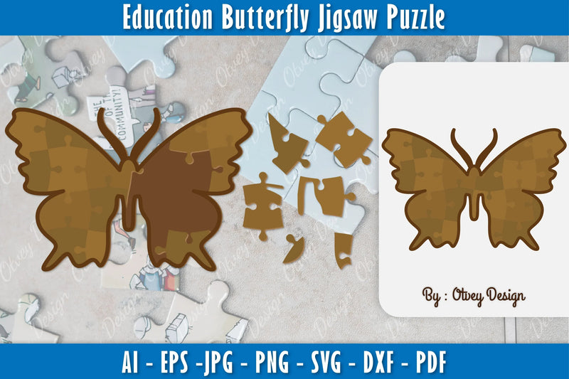 Butterfly Puzzle SVG Bundle - CraftNest - Digital Crafting and Art
