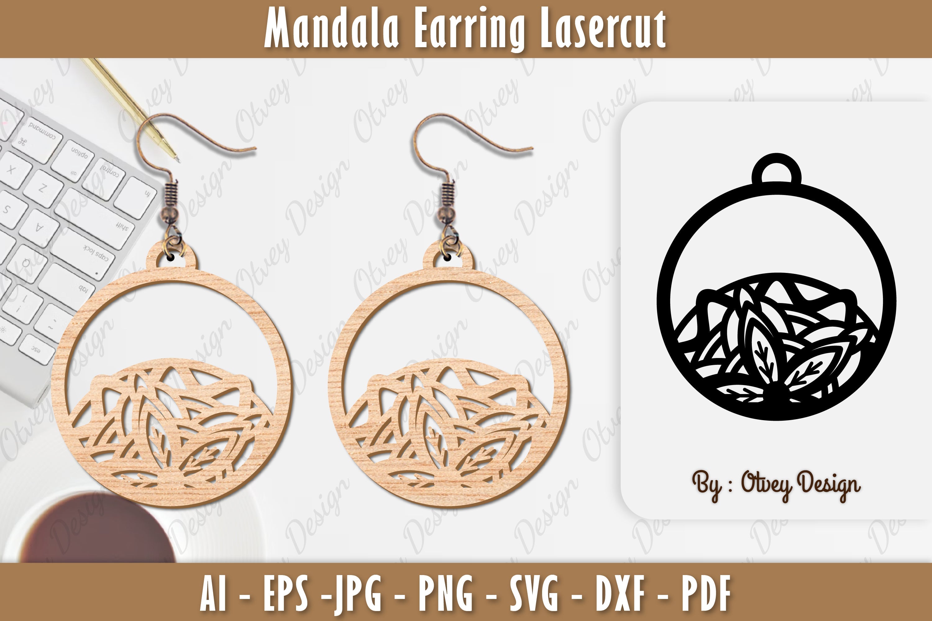 Earring Mandala SVG Bundle 16 - CraftNest - Digital Crafting and Art