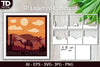 Shadow Box Animal Scene Layered Papercut SVG