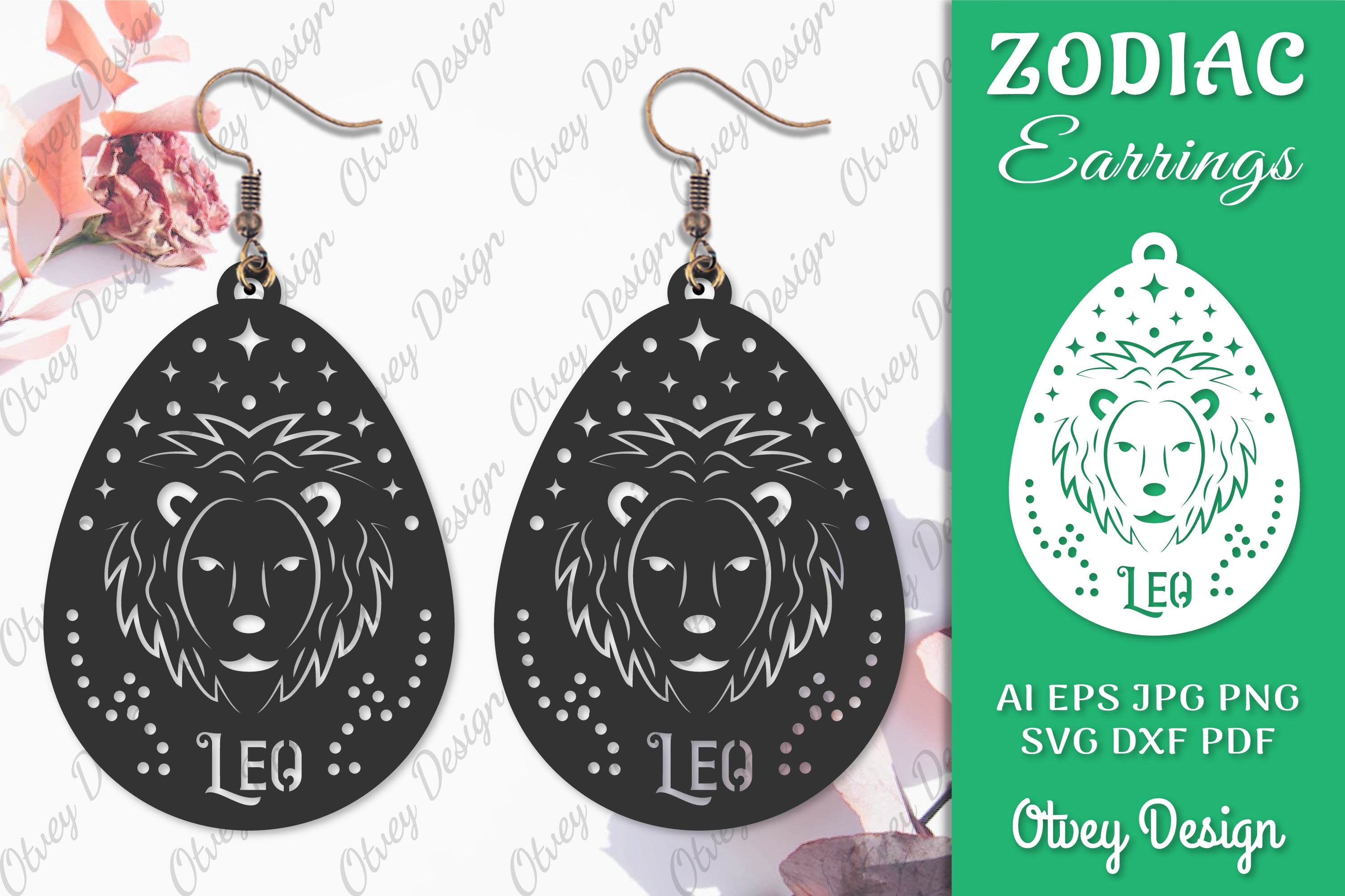 Zodiac Earring SVG Bundle 8 - CraftNest - Digital Crafting and Art