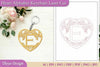 Heart Alphabet Keychain SVG Bundle