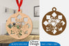 Christmas Gnome Ornament Lasercut SVG Bundle