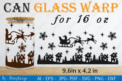 Christmas Santa Sleigh Can Glass SVG Bundle 2 - CraftNest - Digital Crafting and Art