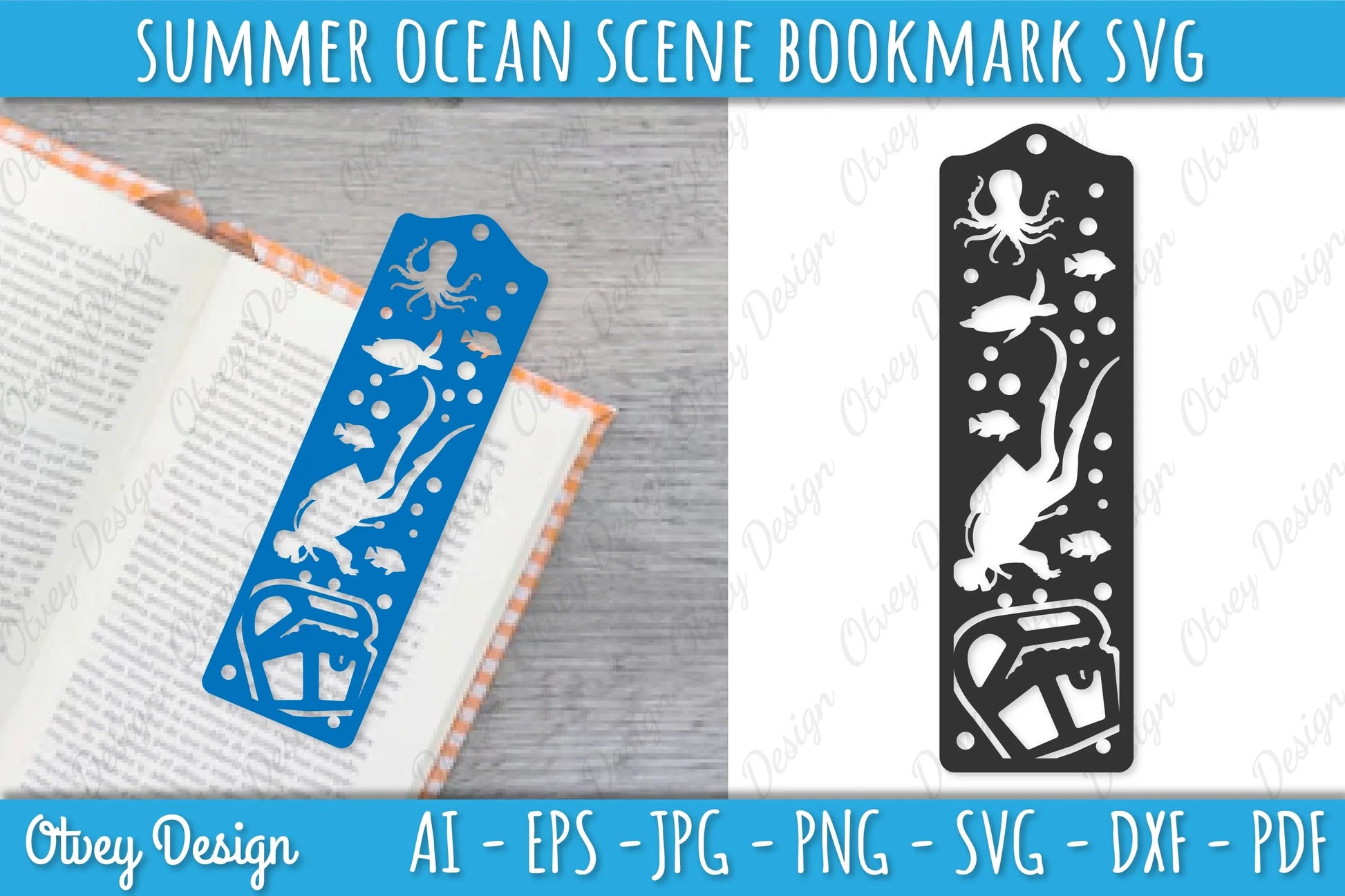 Summer Beach Bookmark SVG Bundle 5 - CraftNest - Digital Crafting and Art