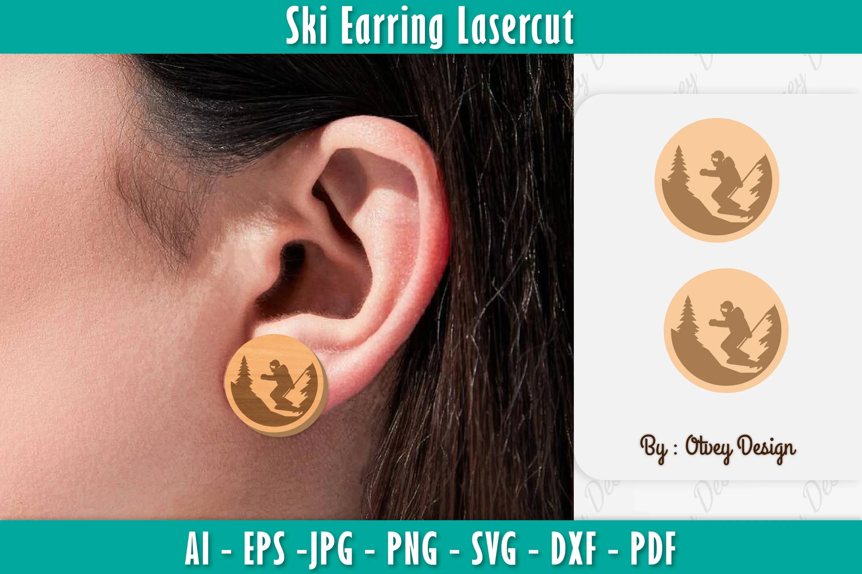 Ski Earring Lassercut SVG Bundle 3 - CraftNest - Digital Crafting and Art