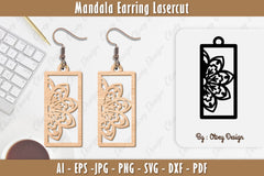 Earring Mandala SVG Bundle 6 - CraftNest - Digital Crafting and Art