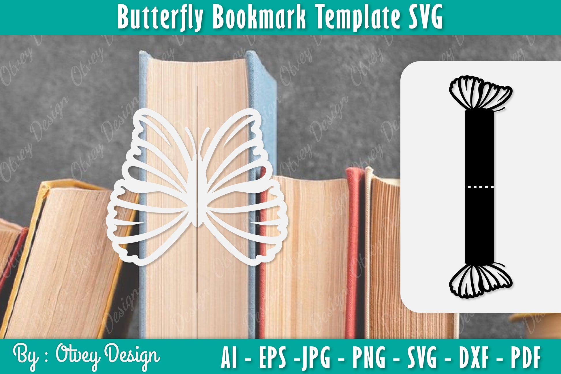 Butterfly Bookmark Template SVG Bundle 27 - CraftNest - Digital Crafting and Art