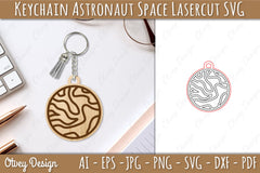 Astronaut Space Keychain Earring SVG Bundle 16 - CraftNest - Digital Crafting and Art