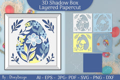 Easter Egg 3D Shadow Box SVG Bundle 5 - CraftNest - Digital Crafting and Art