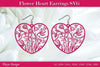 Flower Heart Earrings SVG Bundle