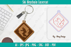 Ski Keychain Lasercut SVG Bundle 20 - CraftNest - Digital Crafting and Art