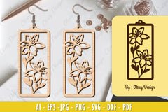 Flower Earring Laser Cut SVG Bundle 126 - CraftNest - Digital Crafting and Art