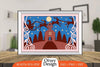 Christmas Santa Sleigh 3D Shadowbox Layered SVG Bundle