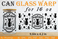 Halloween 16 oz Can Glass Wrap SVG Bundle 5 - CraftNest - Digital Crafting and Art