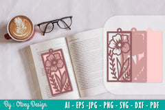 Flowers Bookmark SVG Bundle 8 - CraftNest - Digital Crafting and Art