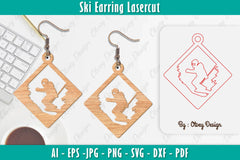 Ski Earring Laser Cut SVG Bundle 19 - CraftNest - Digital Crafting and Art