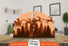 Christmas Santa Sleigh Layered Lasercut SVG Bundle