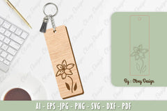 Flower Keychain Laser Cut SVG Bundle 46 - CraftNest - Digital Crafting and Art