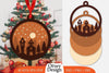 Christmas Scene Ornament Lasercut SVG Bundle