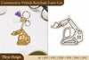 Construction Vehicle Keychain Laser Cut SVG