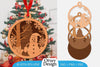 Christmas Snowman Ornament SVG Bundle
