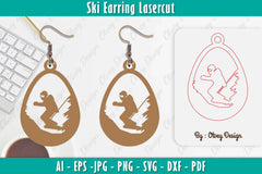 Ski Earring Laser Cut SVG Bundle 13 - CraftNest - Digital Crafting and Art