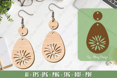 Flower Earrings Laser Cut SVG Bundle 27 - CraftNest - Digital Crafting and Art