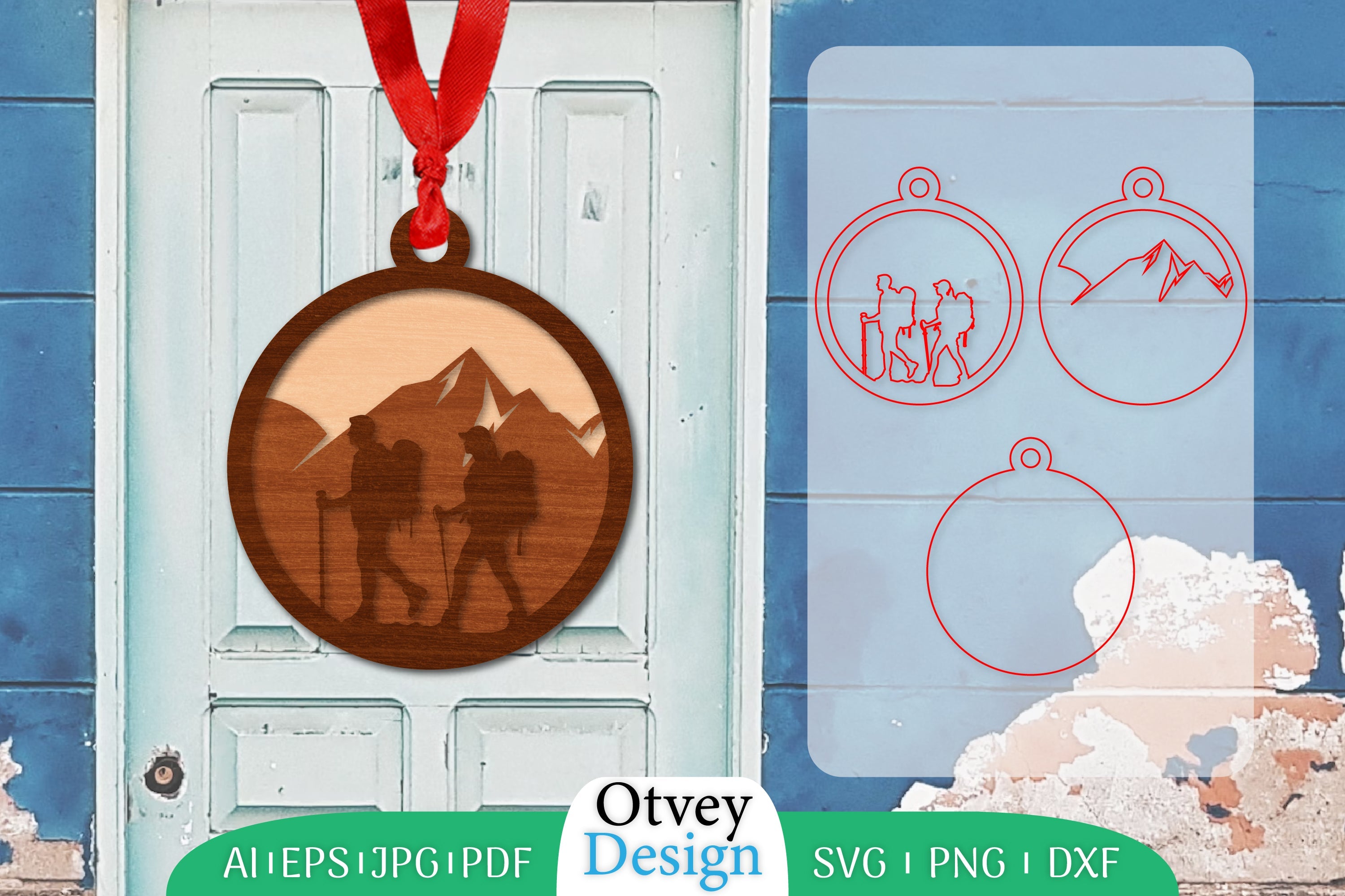 Hiking Couple Welcome Round Sign SVG Bundle 6 - CraftNest - Digital Crafting and Art