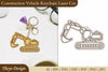 Construction Vehicle Keychain Laser Cut SVG