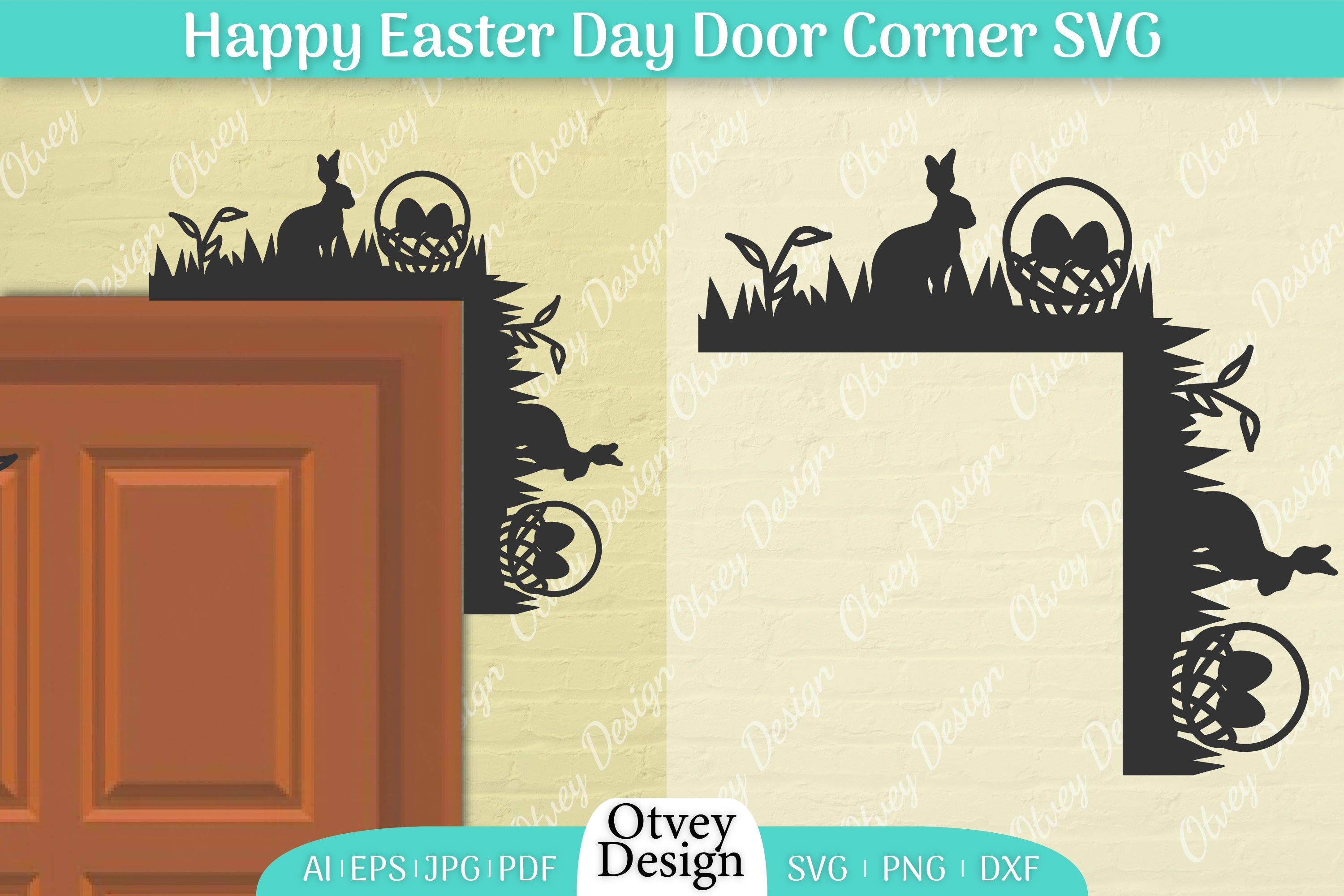 Easter Door Corner SVG Bundle 21 - CraftNest - Digital Crafting and Art