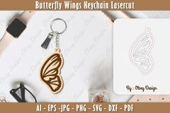 Butterfly Keychain Lasercut SVG Bundle 13 - CraftNest - Digital Crafting and Art