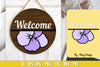Pansy Flower Welcome Sign SVG Bundle