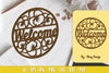 Pansy Flower Welcome Sign SVG Bundle